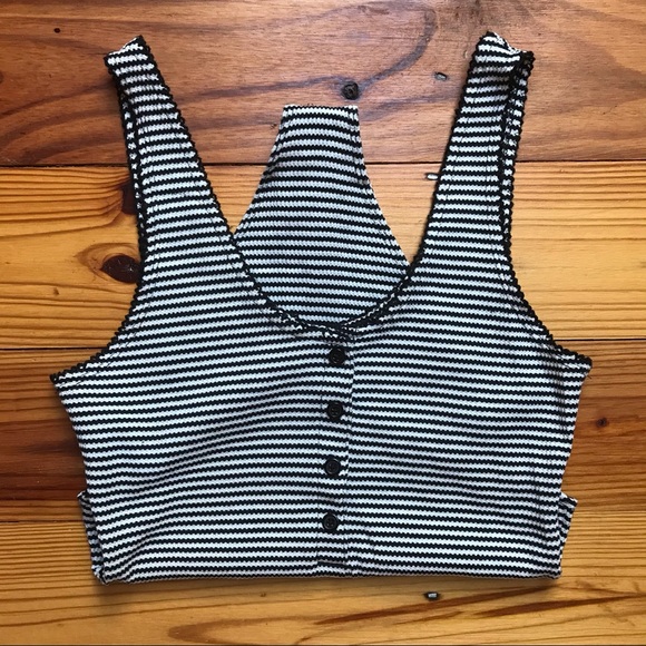 Wild Fable Black White Striped Bodysuit, EUC, M - Picture 13 of 14